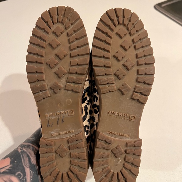 Sperry Leopard Print Loafers with Tan Accents - Picture 5 of 5